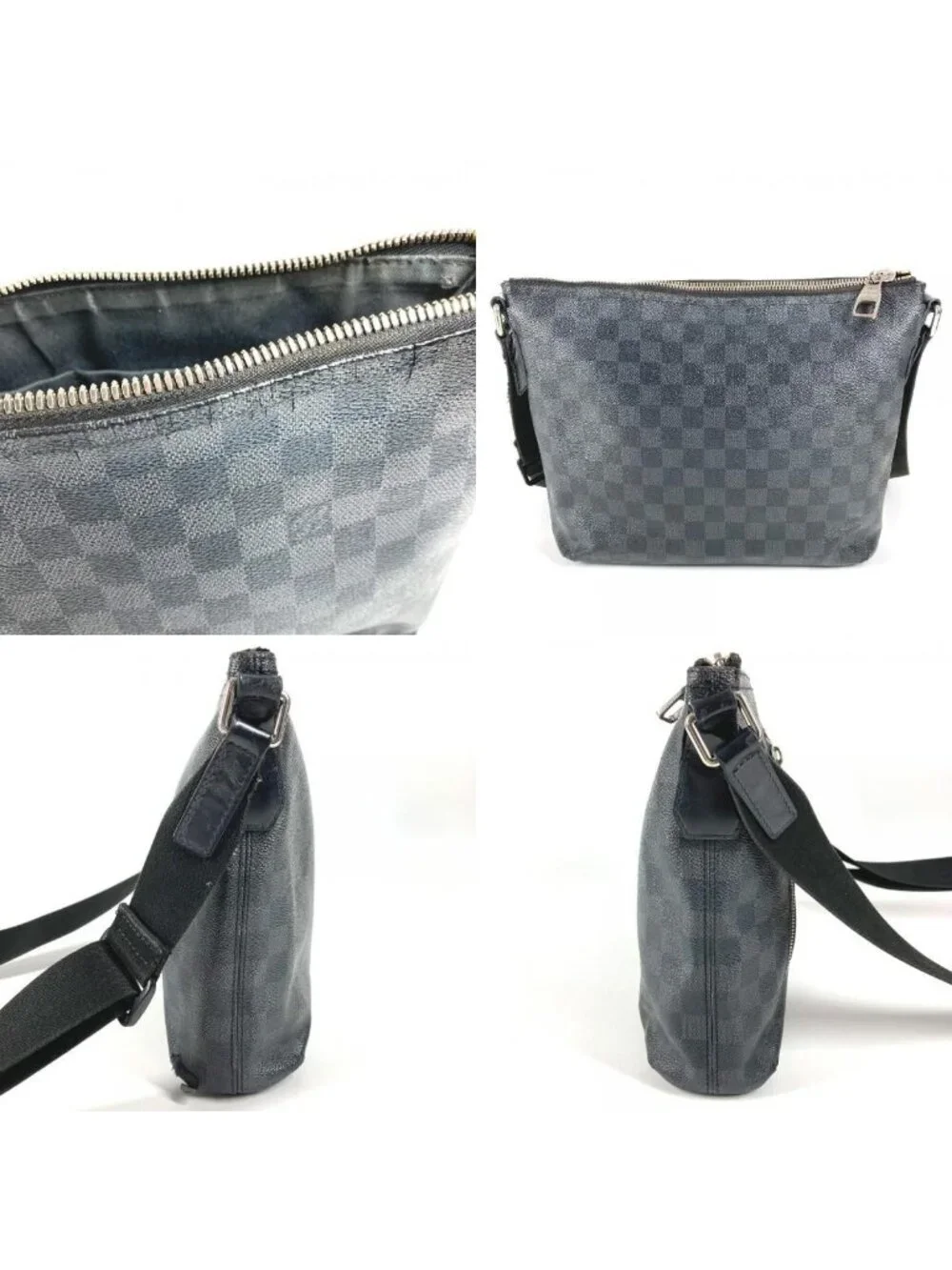 Louis Vuitton Shoulder Bag Mick PM Damier Graphite Canvas Black
